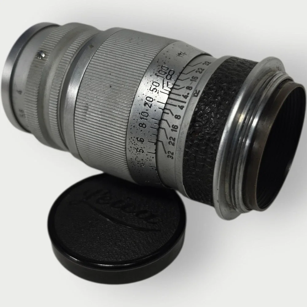 Vintage Leica Leitz Wetzlar Elmar 9cm‎ 90mm f/4 LTM Screw Mount Lens Germany